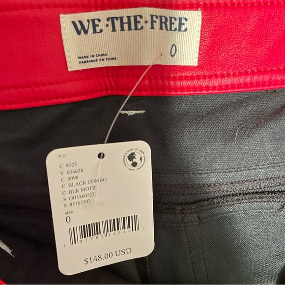 We The Free Color Block Rebel Vegan Pants BNWT - Picture 12 of 13